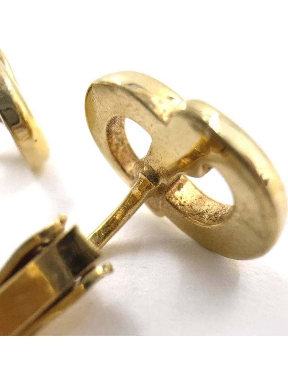 Dior Cdlogo Gold Plated Earrings - Picture 7 of 8